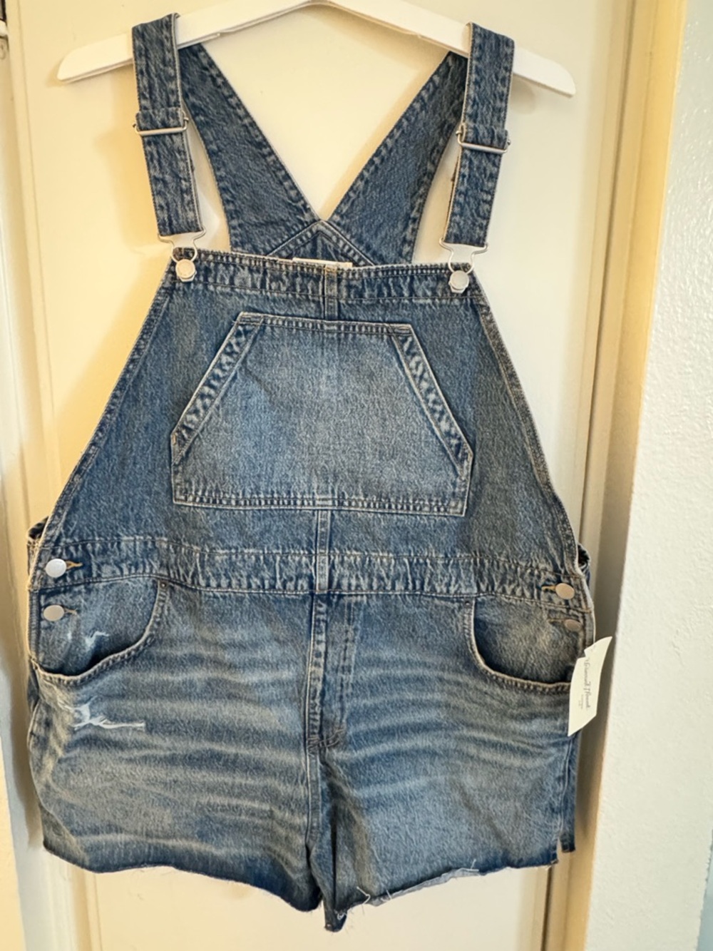 Size 17 Medium Wash Denim Short Overalls Universal Thread